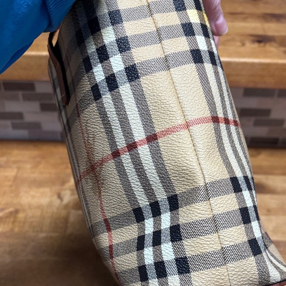 Burberry Beige and Brown Plaid Satchel - Picture 5 of 15